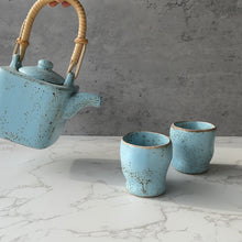Load image into Gallery viewer, Bamboo Handled Square Tea Set with Square Cups (plate not include)
